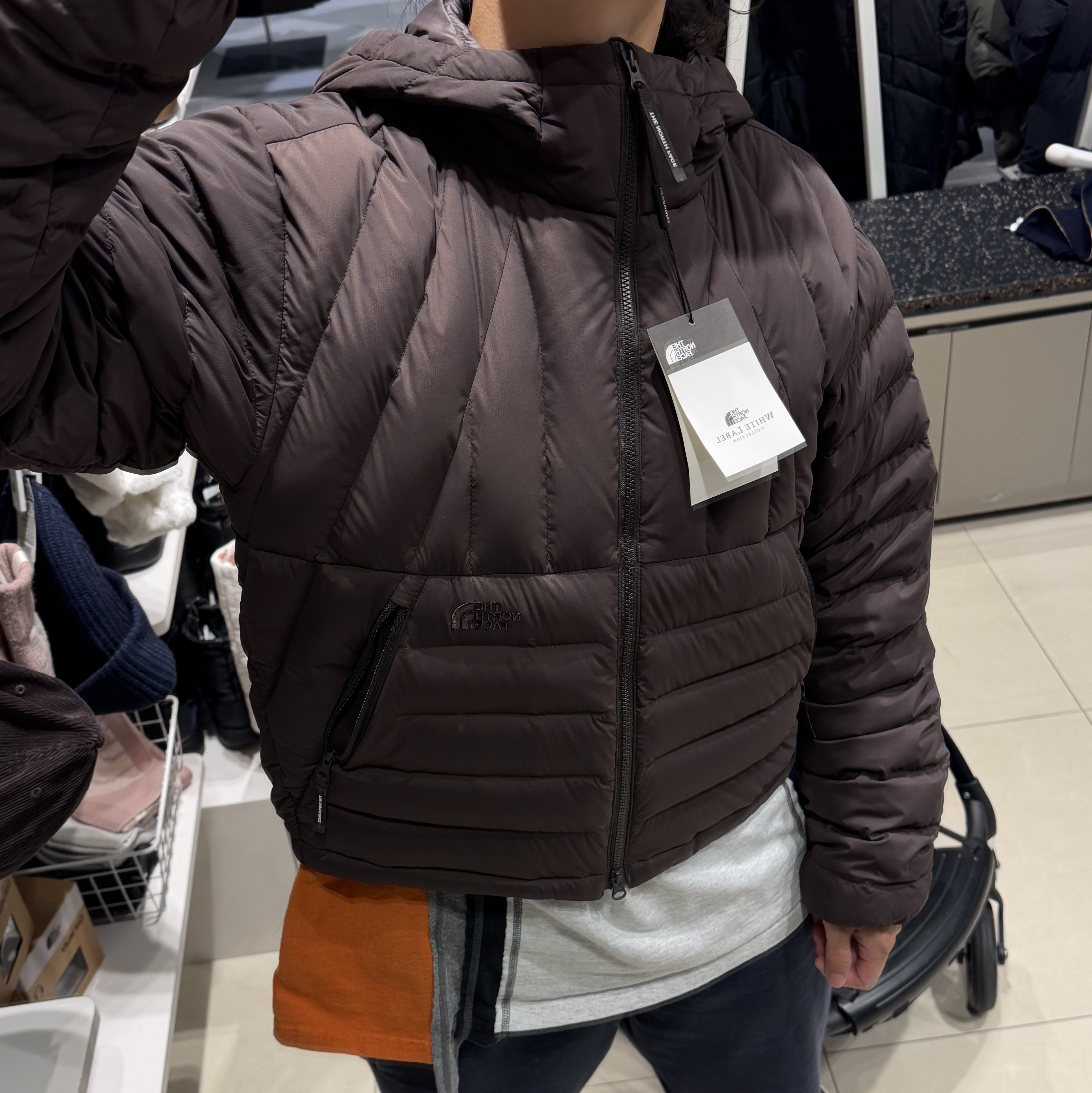 The North Face Coreline Down Jacket Cocoa Brown - 25FW 착용 스타일