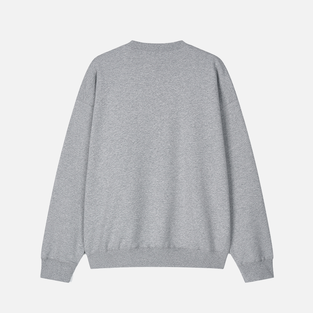 맨하탄 레코즈 스크립트 로고 크루넥 - 그레이(Manhattan Records Script Logo Crew Neck - Grey) - 2