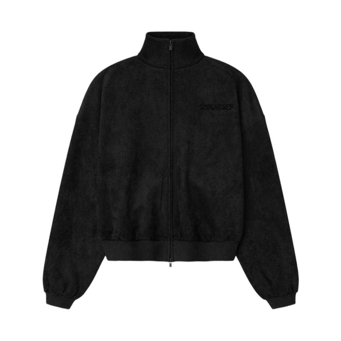 - (W) Essentials Suede Fleece Vintage Track Jacket Vintage Black - 25FW