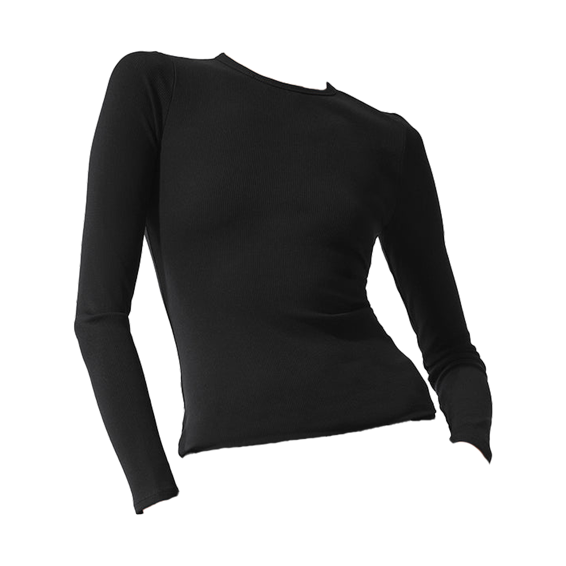 (W) 알로 요가 립드 모달 롱슬리브 블랙((W) Alo Yoga Ribbed Modal Long Sleeve Black)