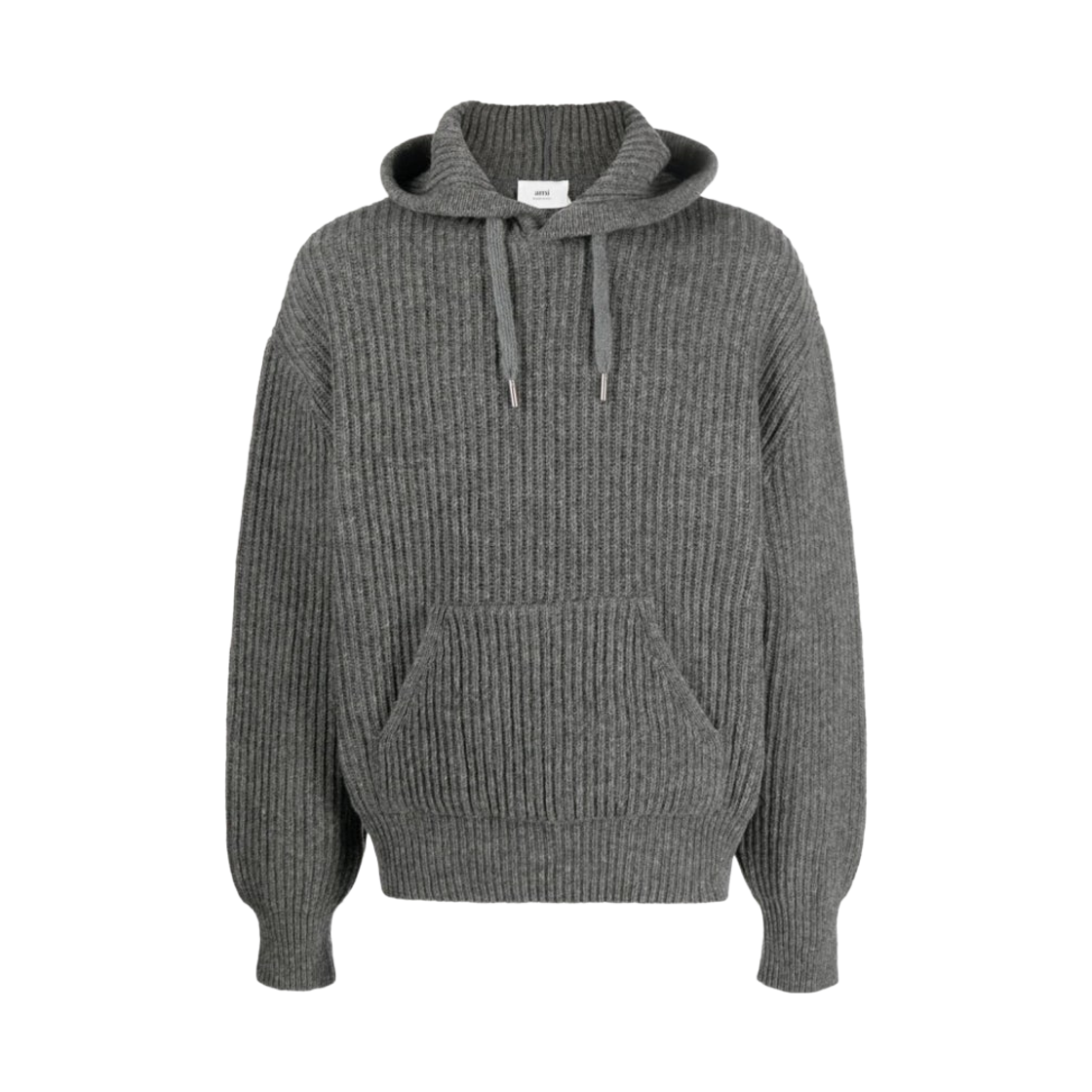 HKS814-KN0019-055 AMI Wool Viscose Hoodie Grey