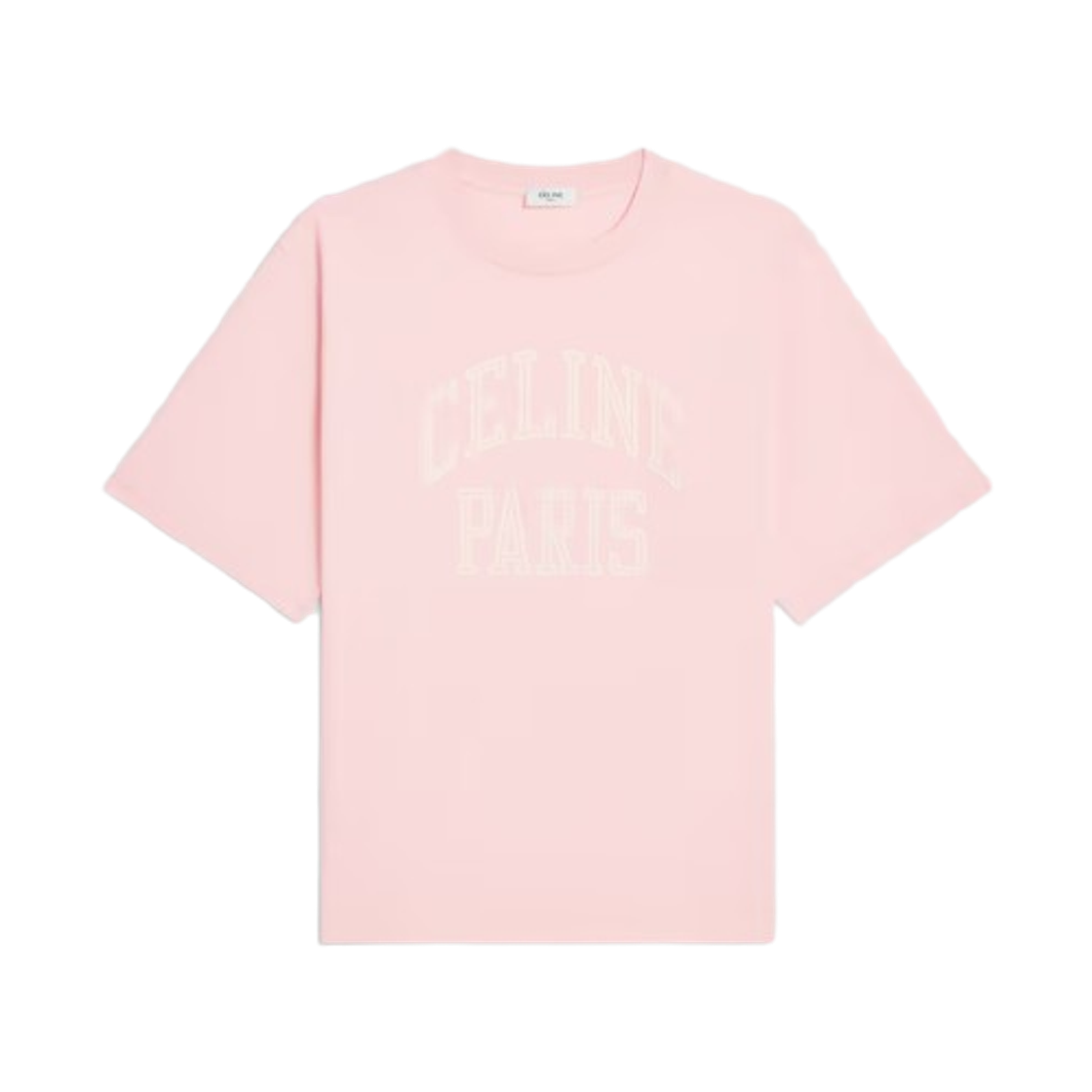 RX0CD507Z-GDJ0 (W) Celine Loose T-Shirt in Cotton Jersey Rose Powder Off White