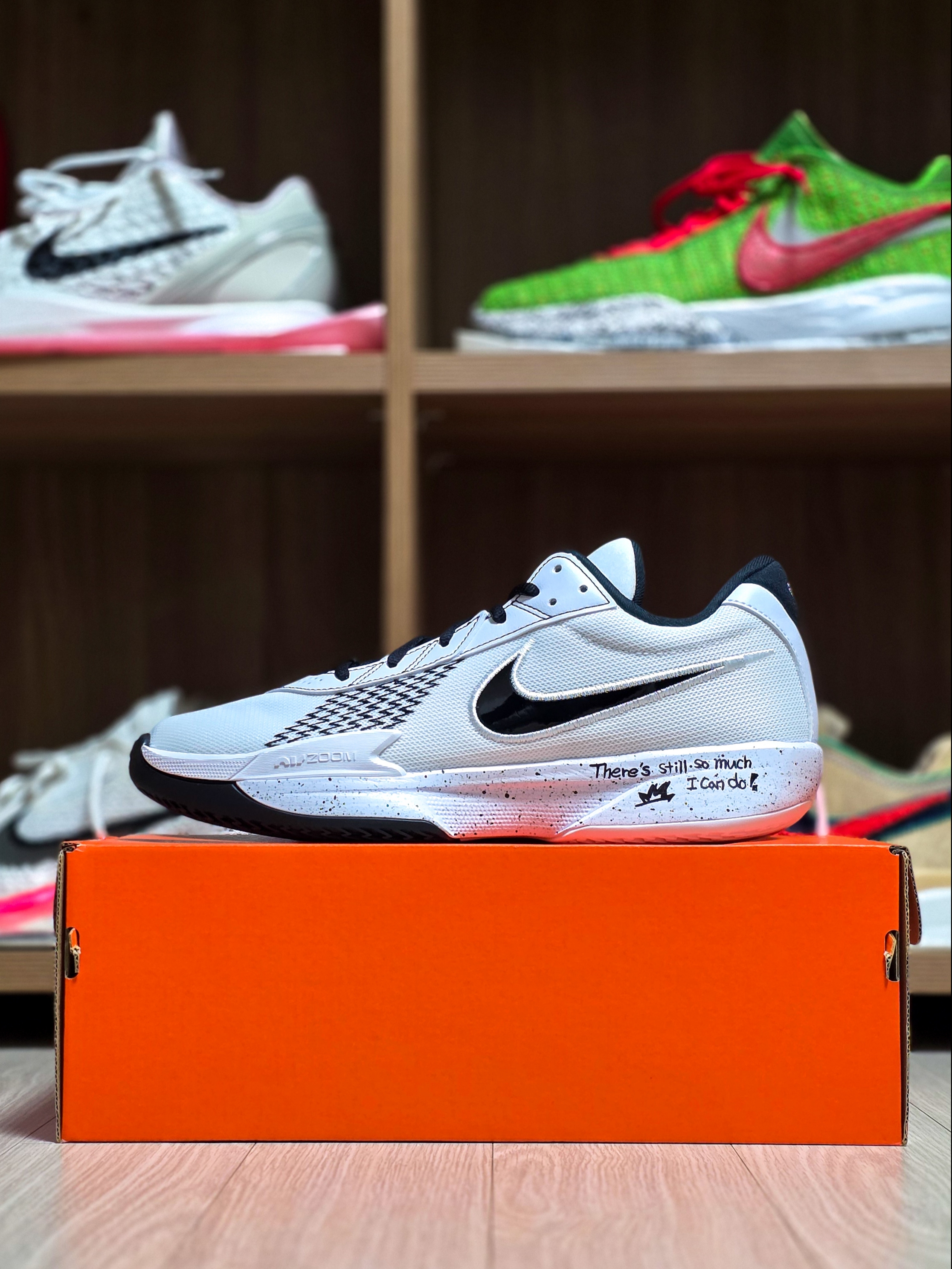 Nike Air Zoom G.T. Cut Academy EP White Black 착용 스타일 - 7