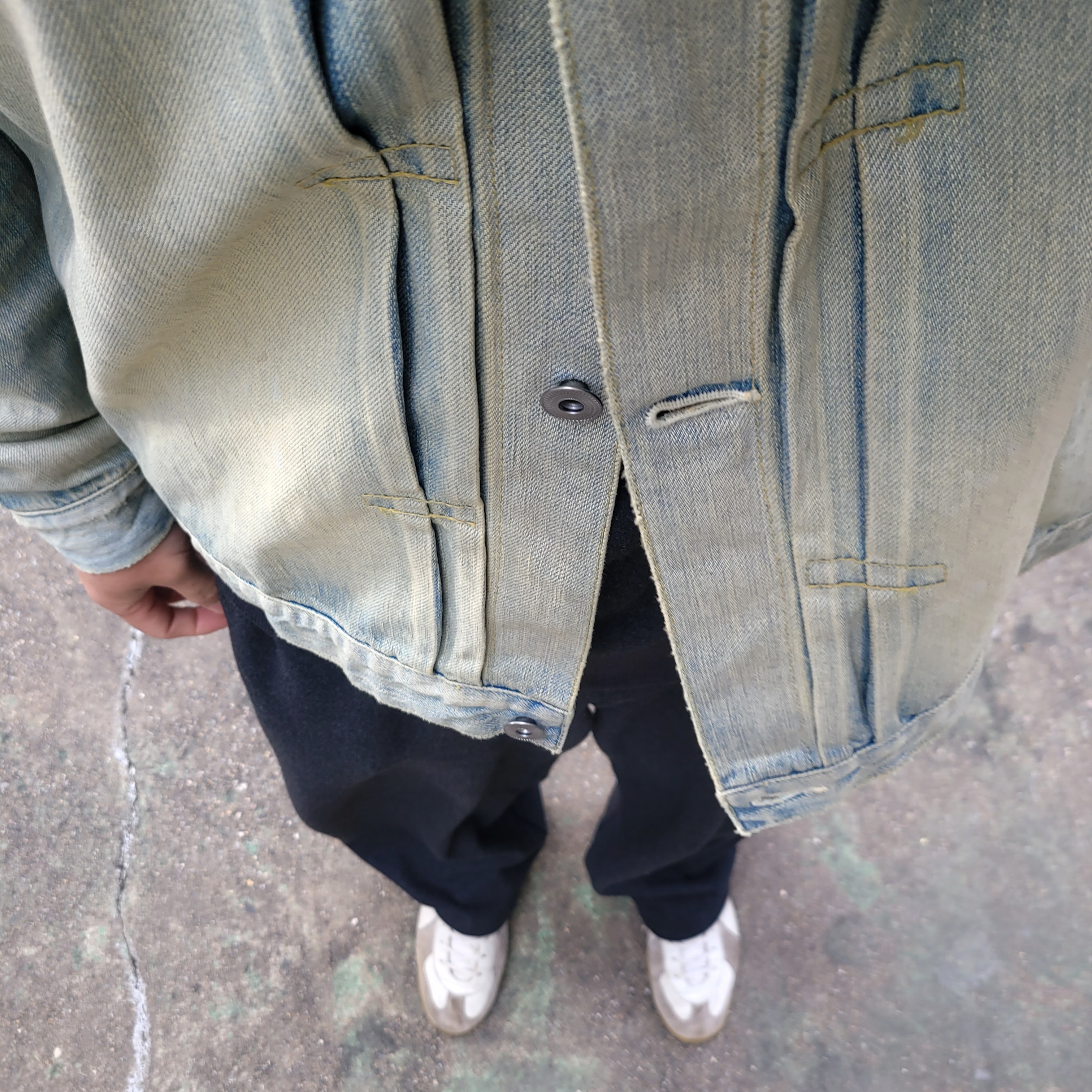 A.Presse 1st Type Denim Jacket Bleach - 25SS 착용 스타일 - 2