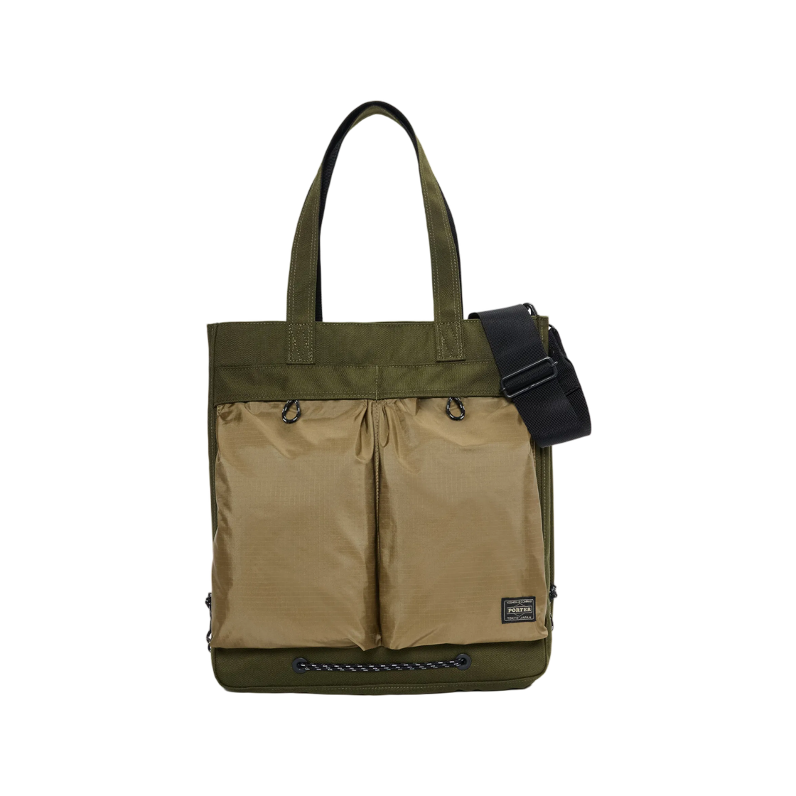 포터 샵 오리지널 투웨이 토트백 L 카키 샌드(Porter Shop Original 2Way Tote Bag L Khaki Sand) - 1