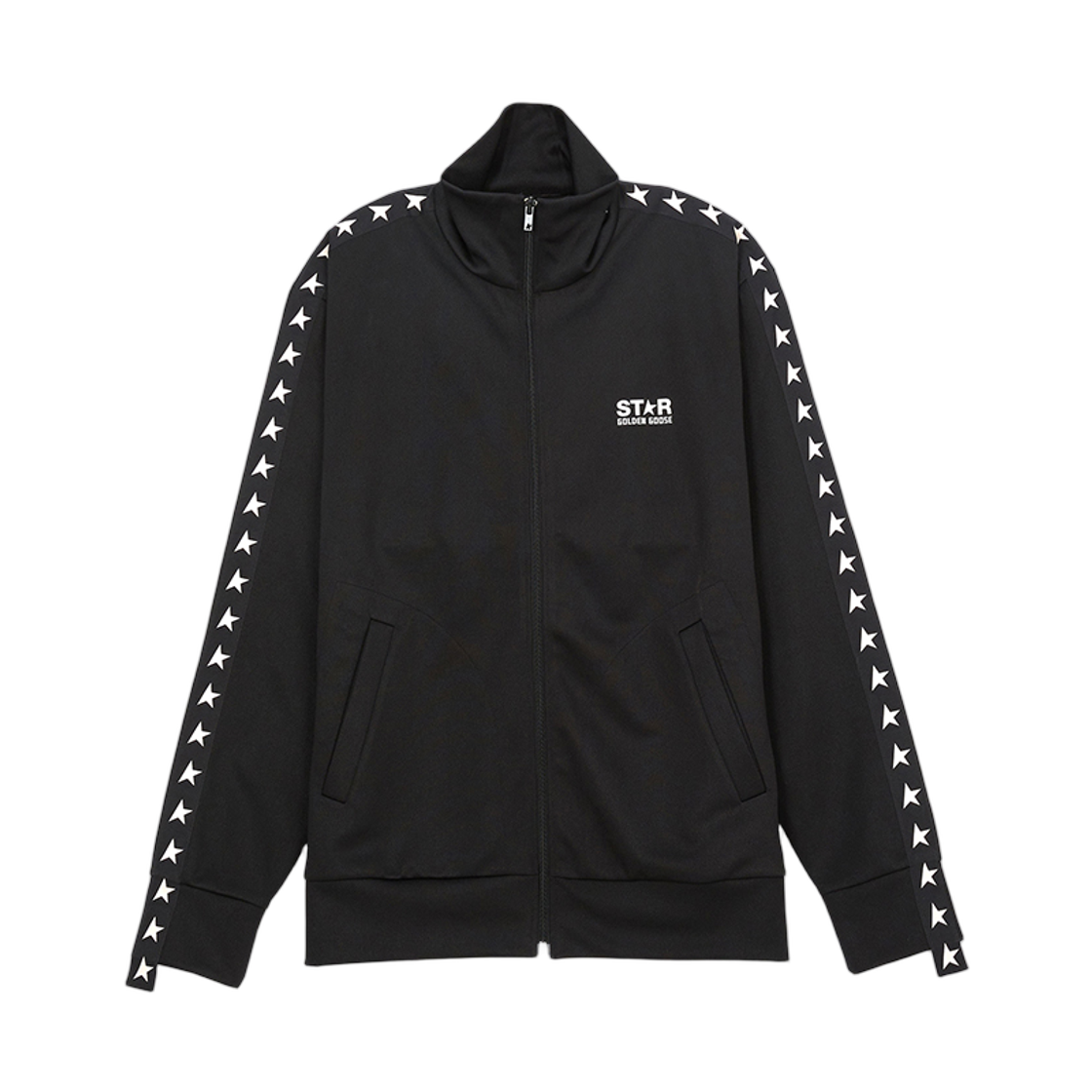 GMP00875-P000520-80203 Golden Goose White Star Track Jacket Black