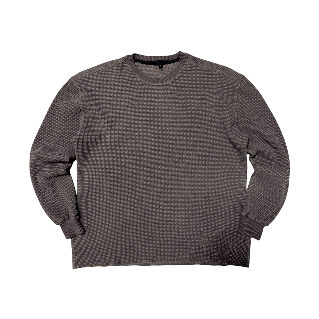 - HTAE 90's Vintage Thermal Sleeve T-shirts Brown Faded