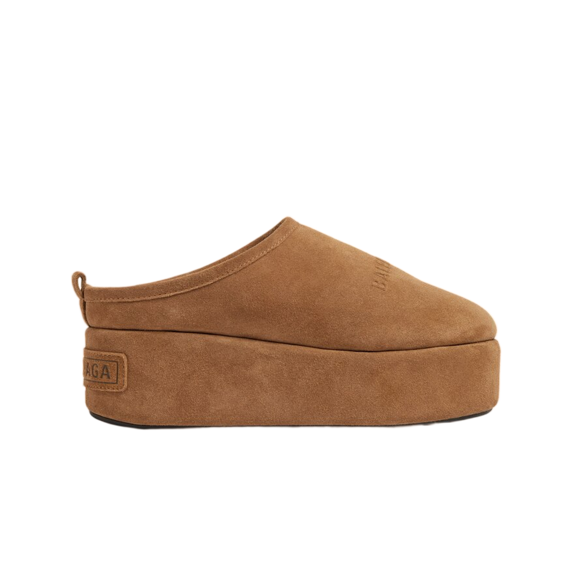 825258WBFC12200 (W) Balenciaga Alaska Soft Platform Mule Brown White