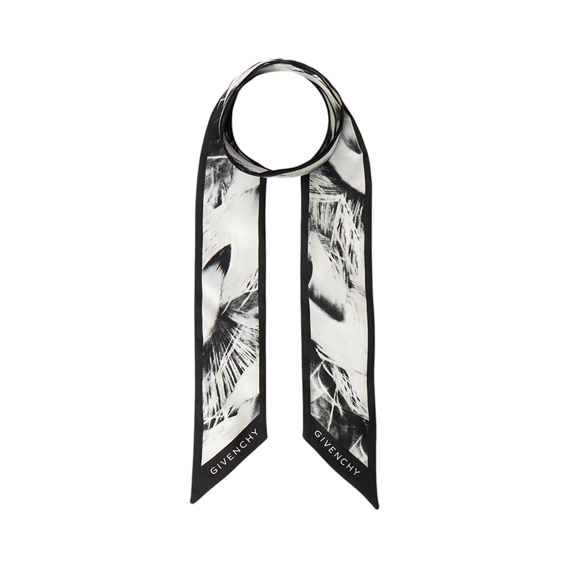 (W) 지방시 실크 스카프 블랙((W) Givenchy Silk Scarf Black)