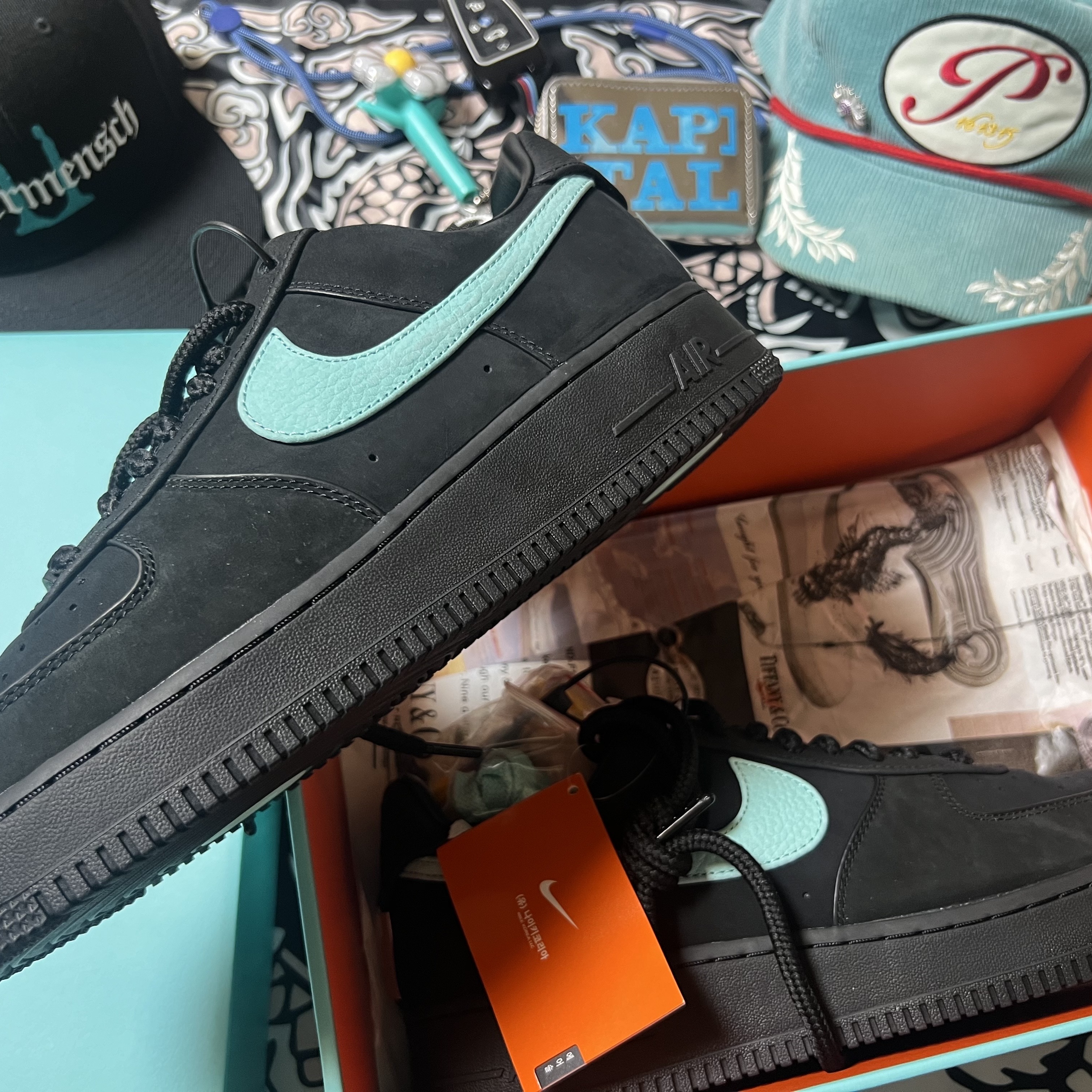 Nike x Tiffany & Co. Air Force 1 Low SP 1837, Peaceminusone 5 Panel Ball Cap #2 Mint 착용 스타일 - 5