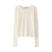 Blue Sunflower Layered Long Sleeve T-Shirt Ivory