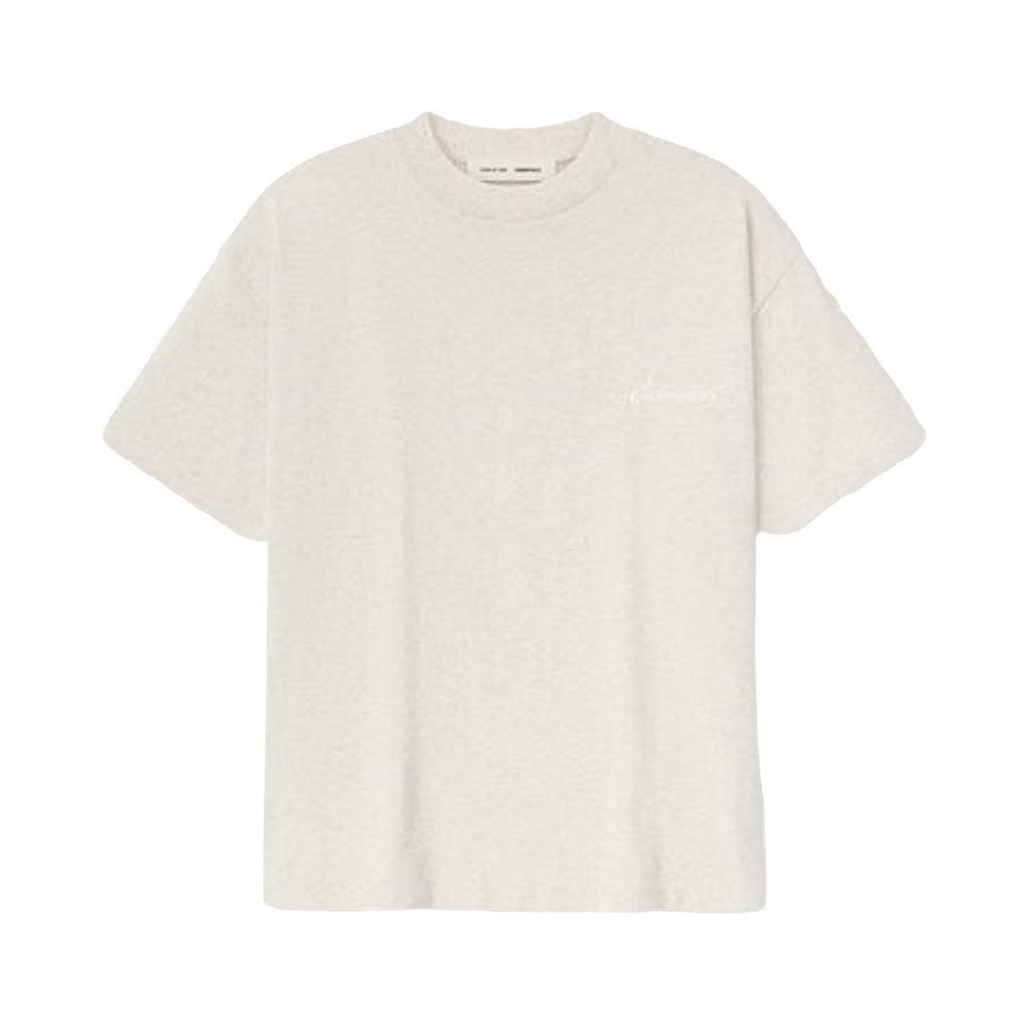 - Essentials Embroidered Classic Short Sleeve T-Shirt Oatmeal Heather - 25FW