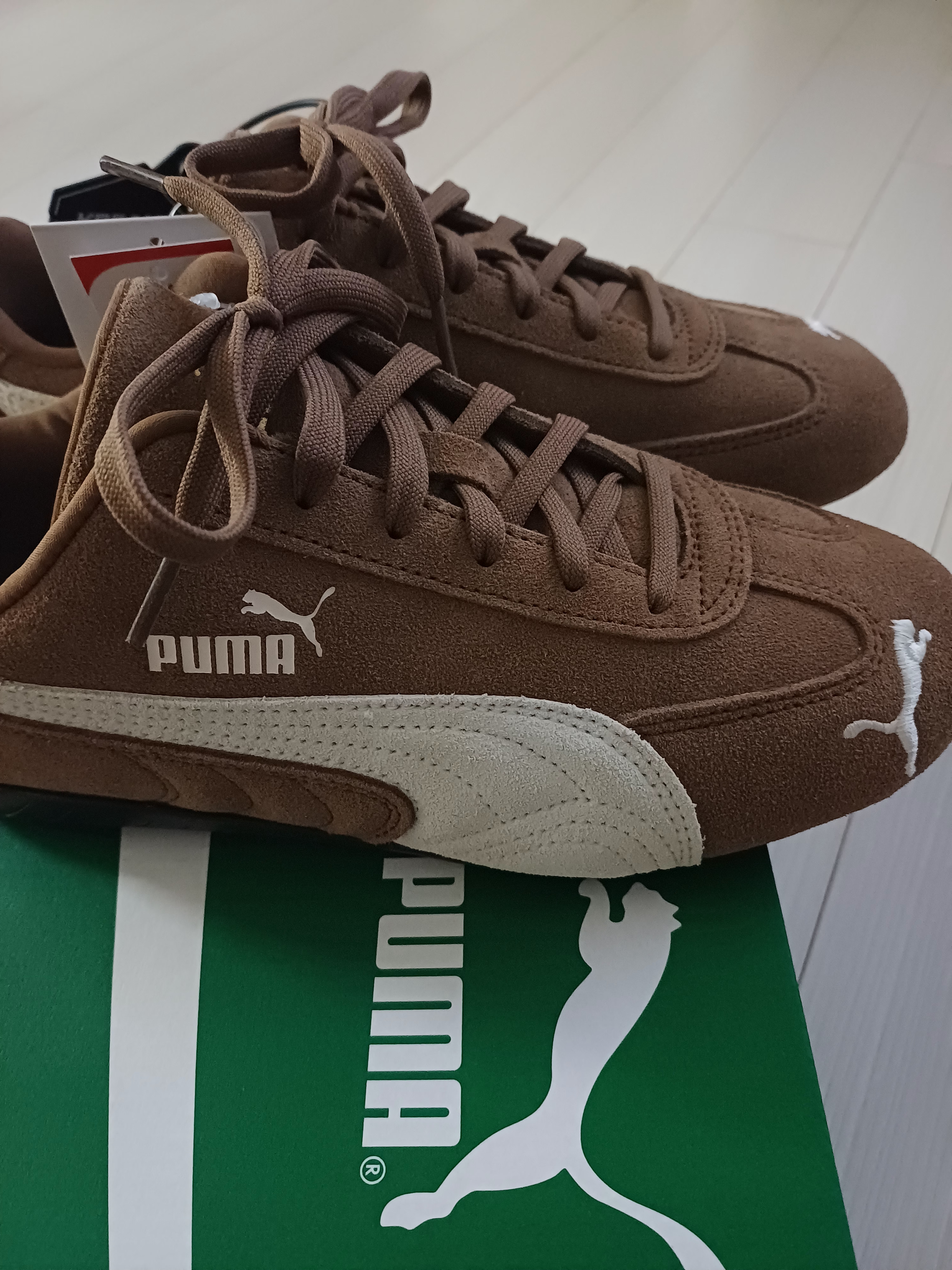 Puma Speedcat OG Haute Coffee Frosted Ivory 착용 스타일 - 3