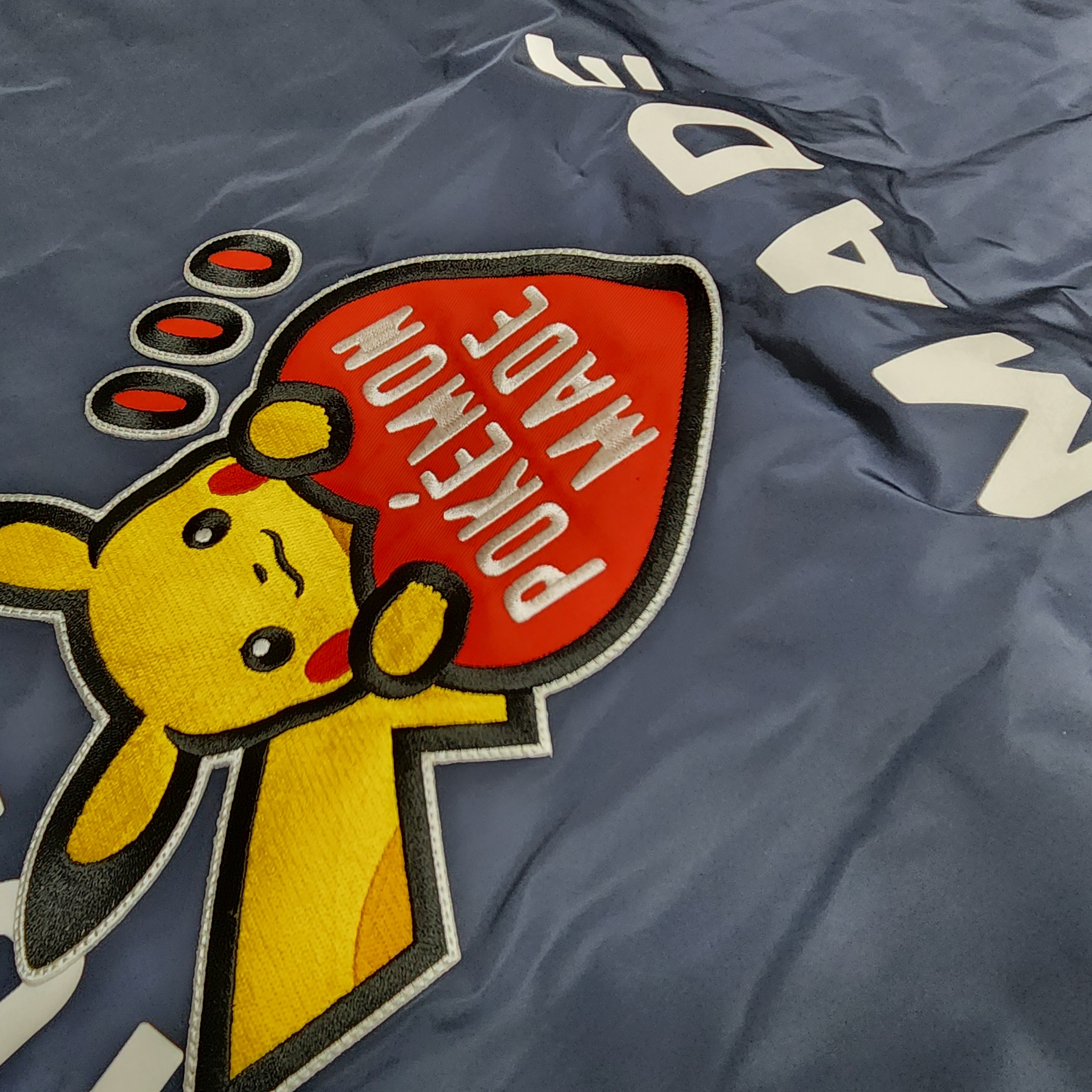 Human Made x Pokemon Made Coach Jacket Navy 착용 스타일