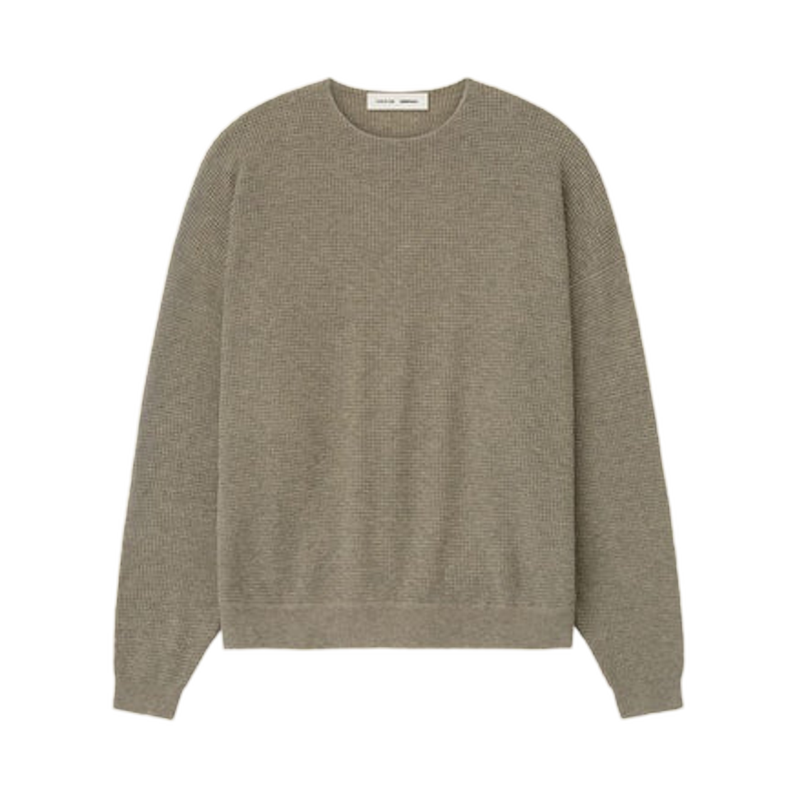 - Essentials Waffle Crewneck 90s Sweater Homestead Heather - 25FW