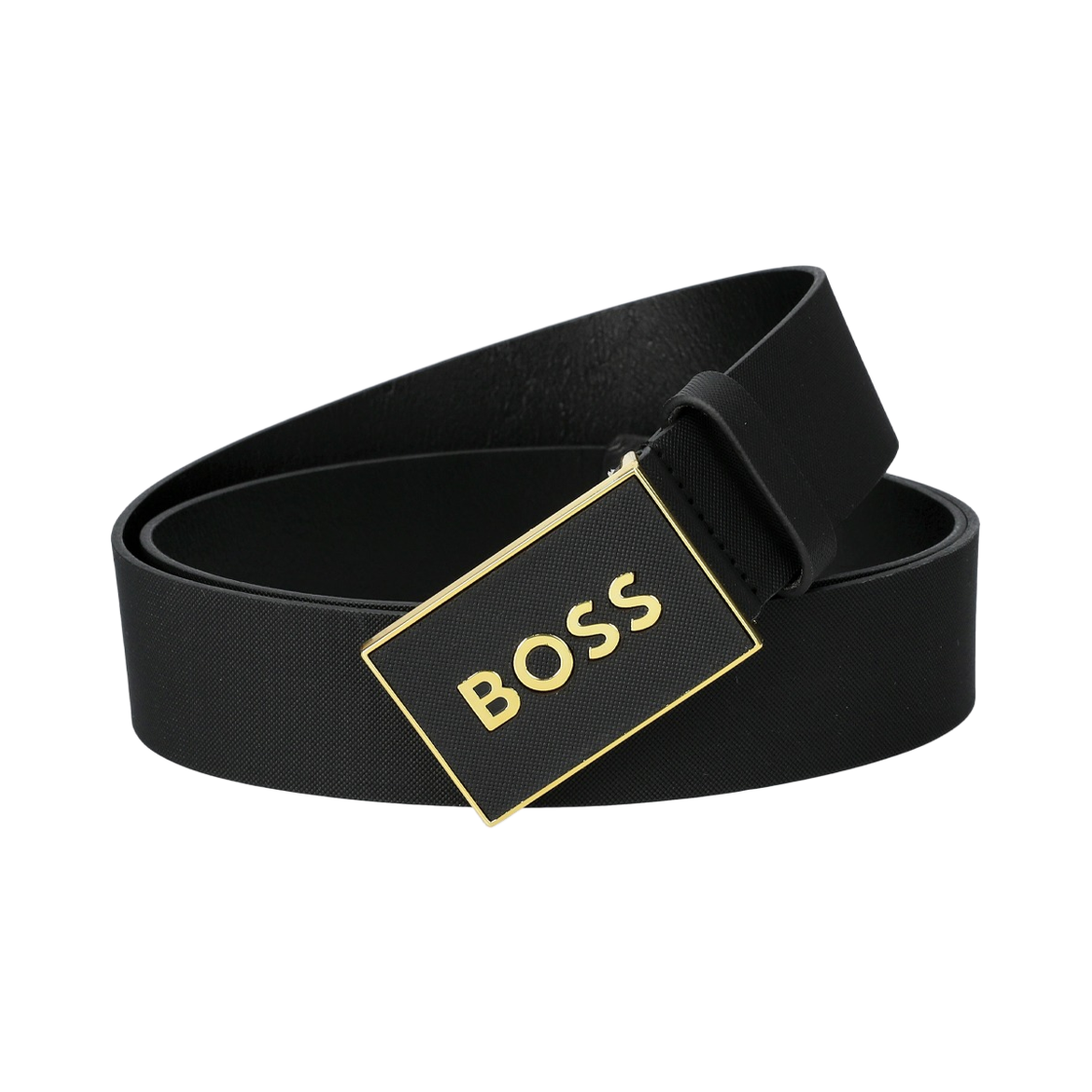 휴고 보스 로고 버클 이탈리안 레더 벨트 블랙(Hugo Boss Italian Leather Belt with Logo Buckle Black)