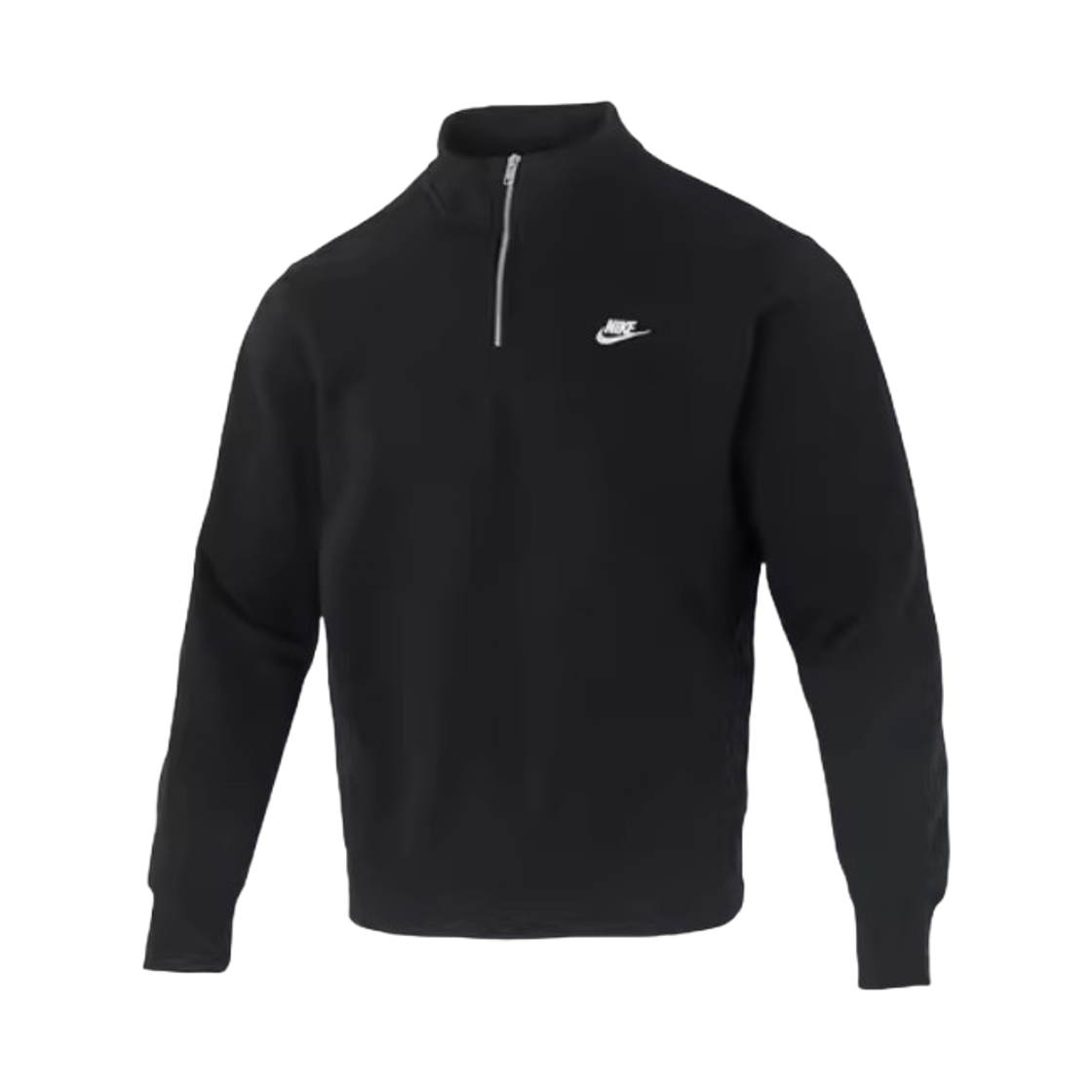 FN3865-010 Nike NSW Club 1/2 Zip Fleece Top Black White - Asia