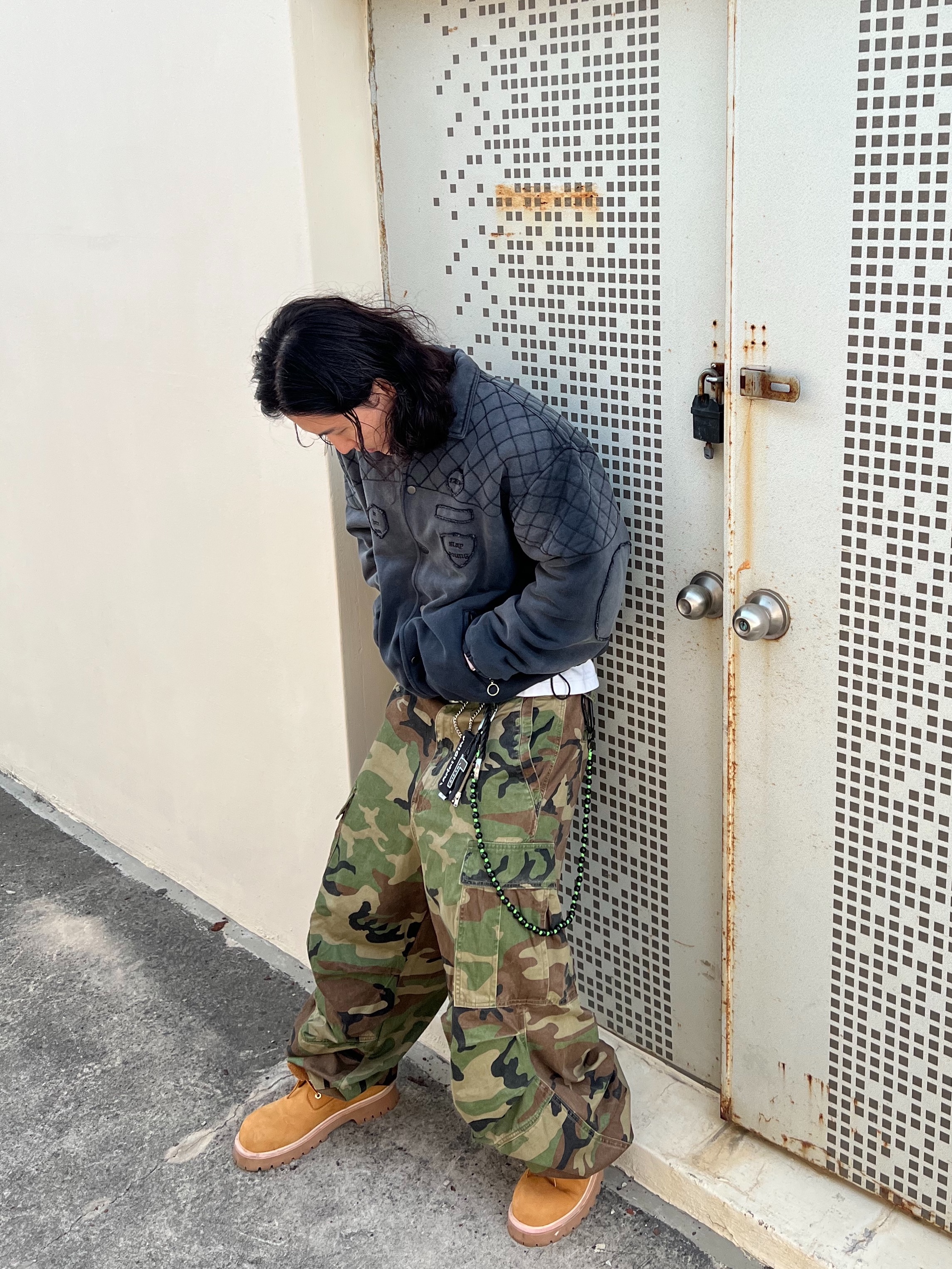 Safarispot Basic Safari Keyring Card Wallet Black, NOD Stone Washed Cargo Pants Camo 착용 스타일 - 6