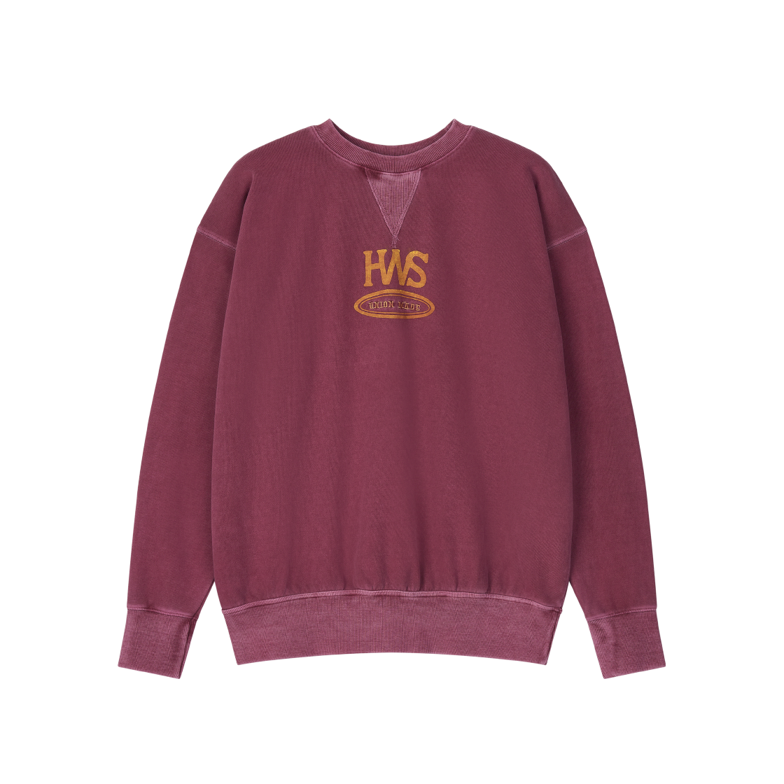 FW25TLM040DD Hongwoosung Pigment Unit Sweatshirts Deep Burgundy