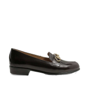 Haruta 158-DBROWN Leather Horsebit Loafer