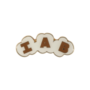 IAB Studio x p!tt IAB Popcorn Badge Ivory
