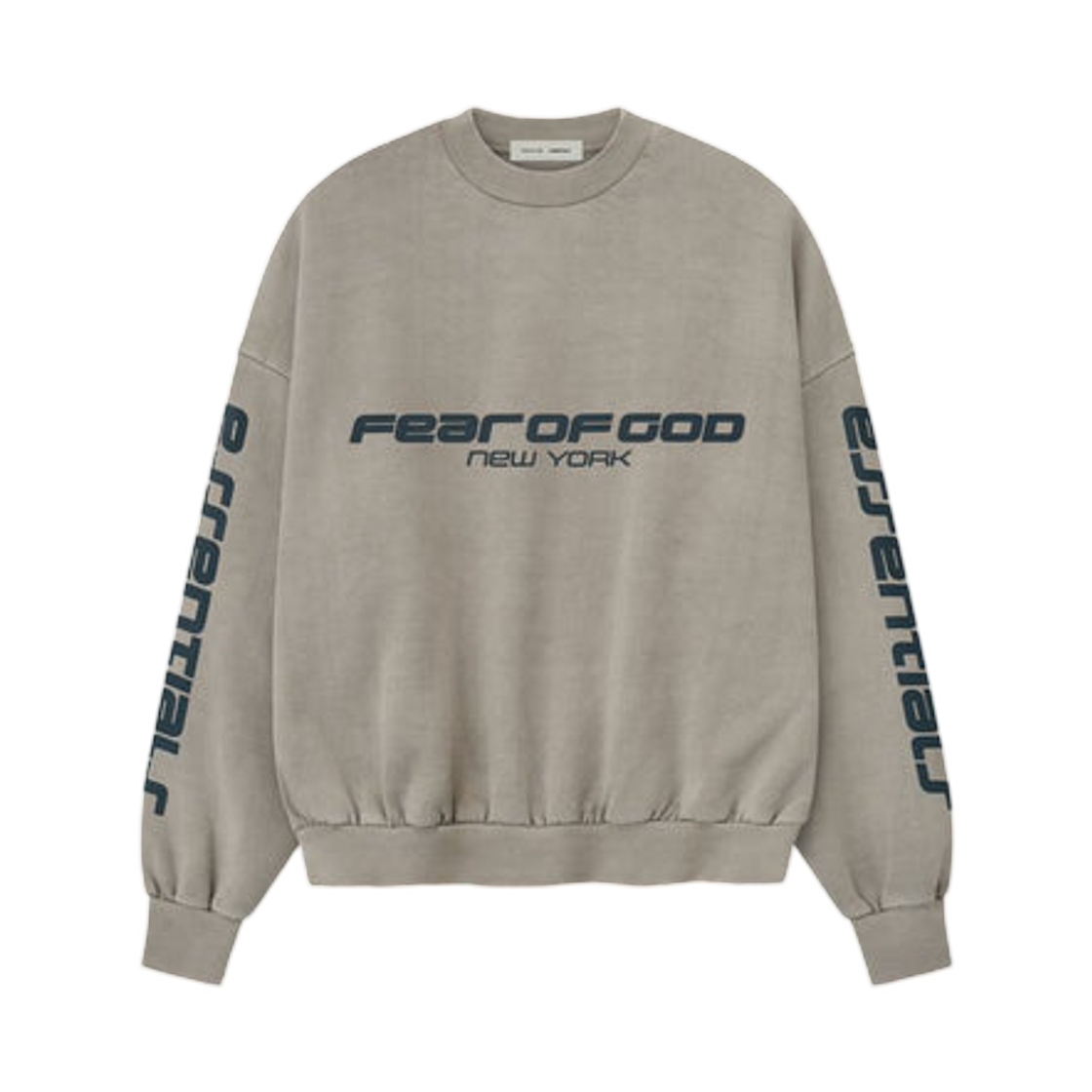 - Essentials Heavy Fleece Cropped Relaxed Sweatshirt Smoke Grey - 25FW