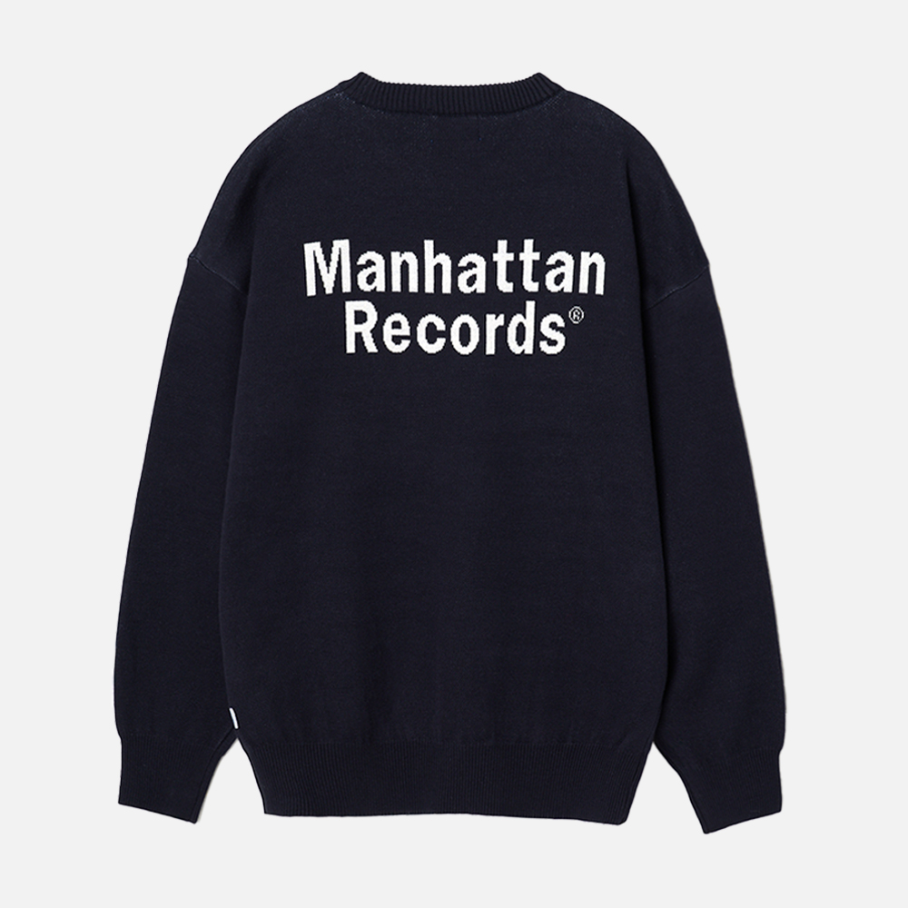 맨하탄 레코즈 엠 캐릭터 니트웨어 - 네이비(Manhattan Records M Character Knitwear - Navy) - 2