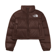 (W) The North Face Nuptse Short Jacket Brown