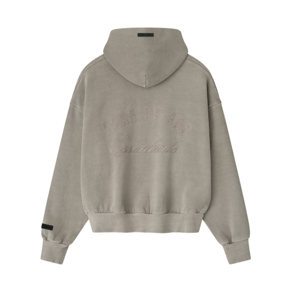 에센셜 엠브로이더드 클래식 풀 집업 후드 스모크 그레이 - 25FW(Essentials Embroidered Classic Full Zip Hoodie Smoke Grey - 25FW)