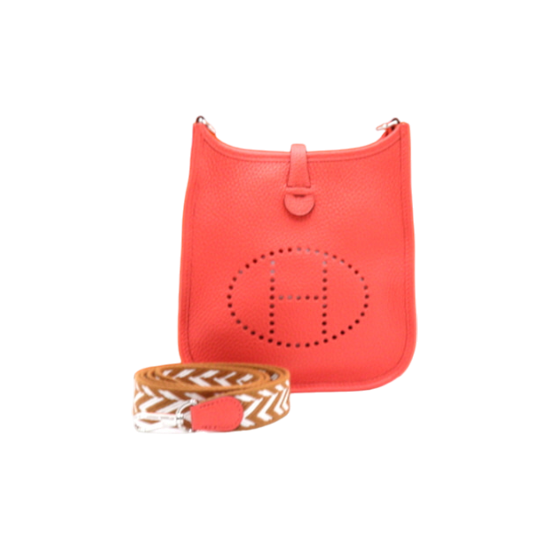 에르메스 에블린 16 TPM 토뤼옹 끌레망스 루즈 피브완 숄더백 겸 크로스백 aa36769(Hermes Evelyne 16 TPM Clemence Rouge Pivoine Shoulder and Crossbody Bag AA36769) - 1