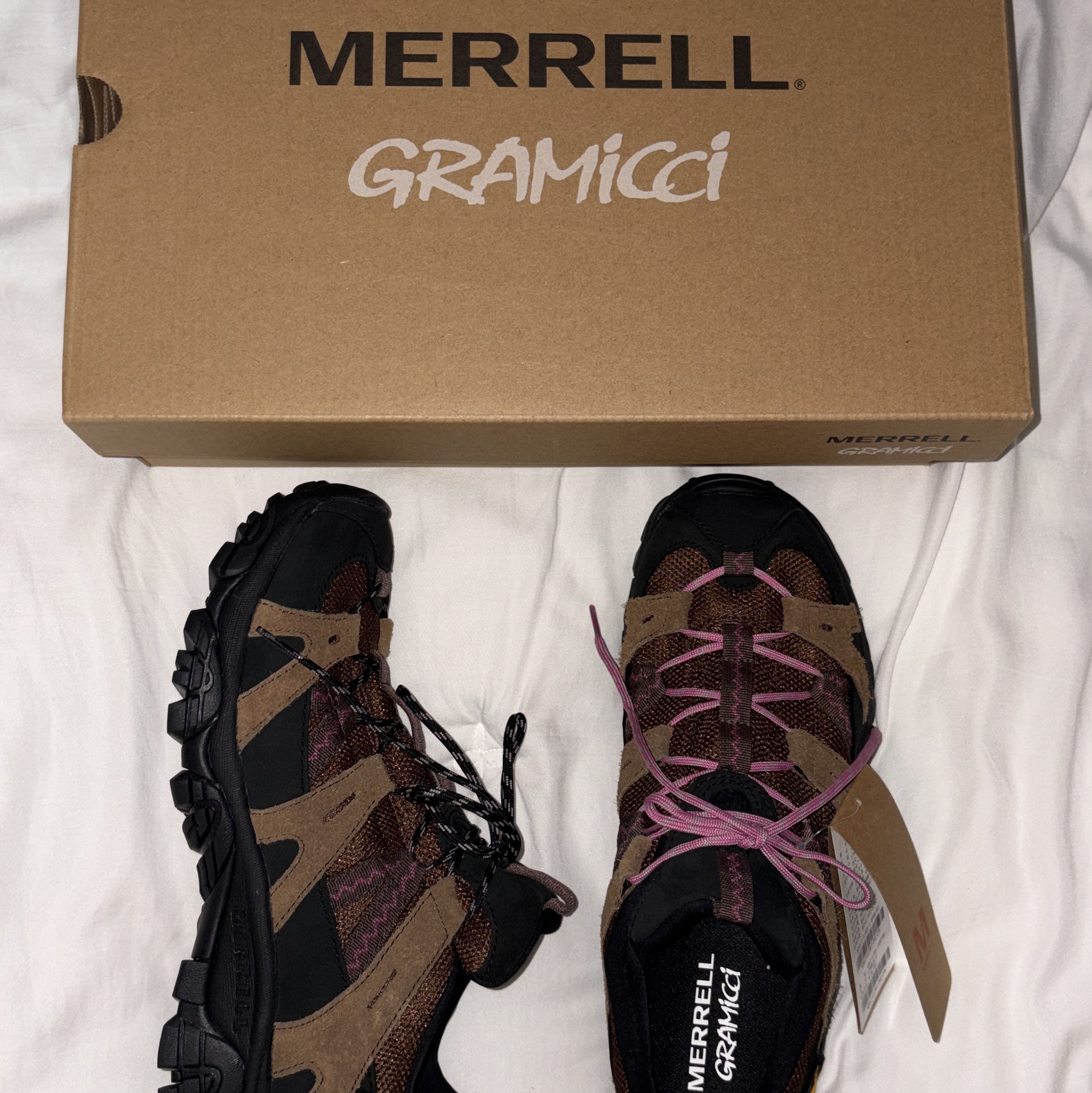 Merrell x Gramicci Moab 2 Siren Hiking Shoes Dark Earth 착용 스타일 - 1