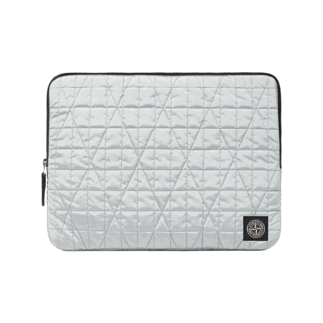 K2S1595000-05S0255-V0061 Stone Island 9500005 Quilted Nylon Metal In Econyl Laptop Case with Inner Compartment and Zip Pearl Grey - 25FW