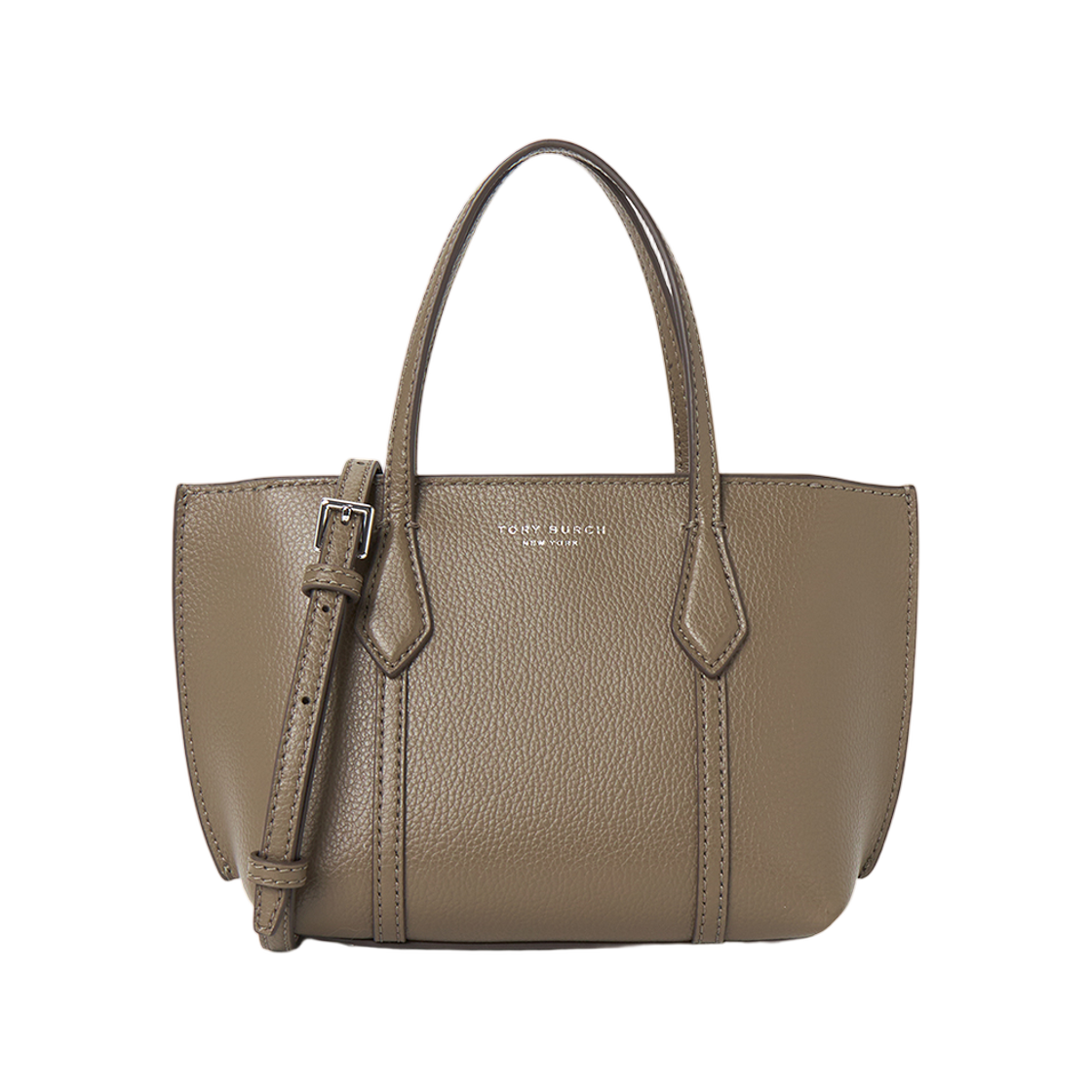 175548-250 (W) Tory Burch Perry Mini Tote Bag Gray Brown