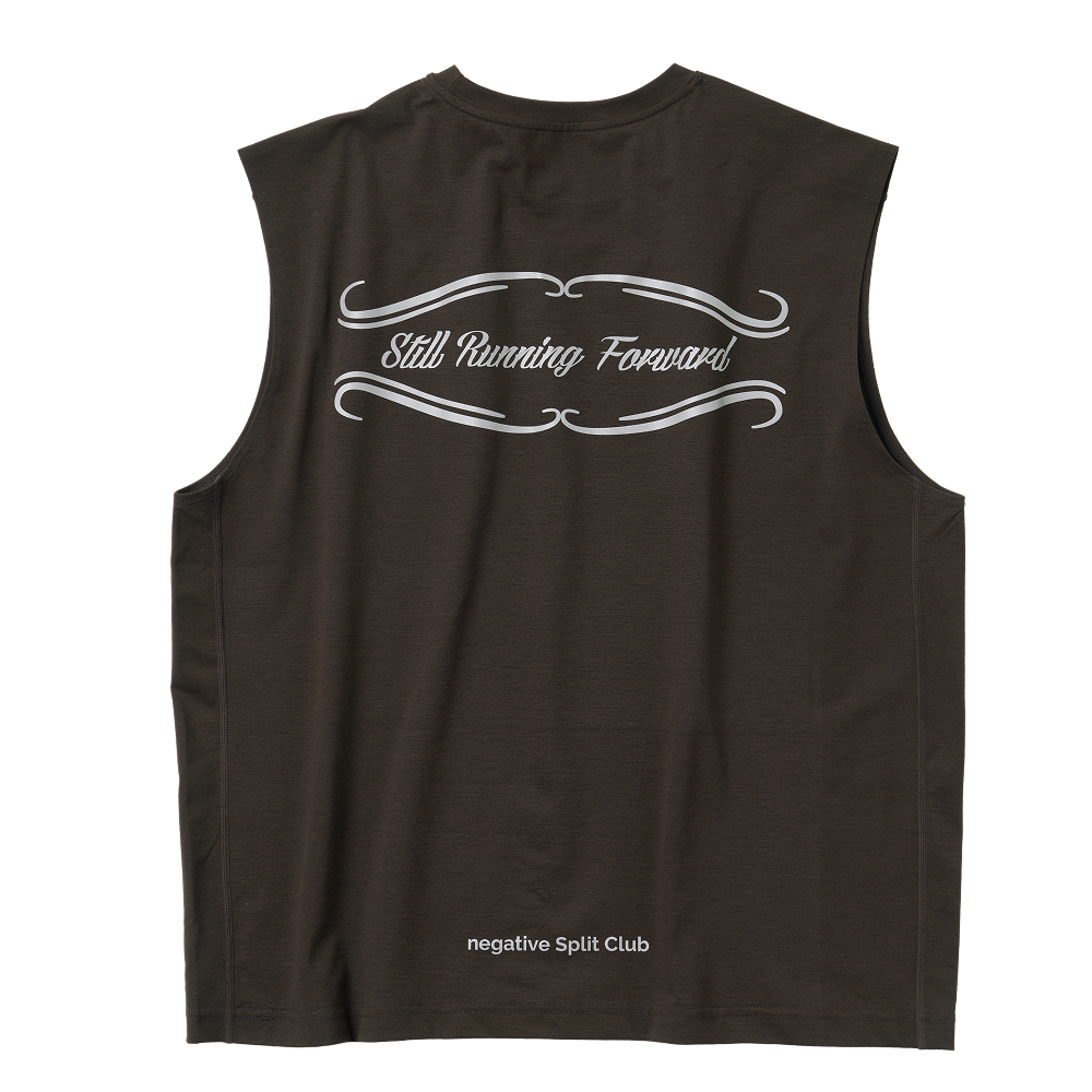 네거티브 스플릿 클럽 기능성 소로나 스틸런 싱글렛 딥카키(negative split club Functional Sorona Stillon Singlet Deep Khaki) - 1