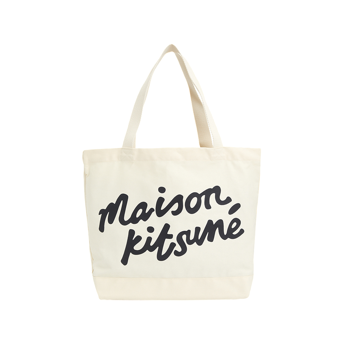 PW05124WW9042-P700 Maison Kitsune Handwriting Tote Bag Ivory