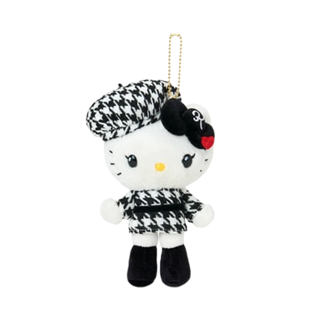 산리오 헬로 키티 모노크롬 걸리 트윈 옷 마스코트 홀더(Sanrio Hello Kitty Monochrome Girly Twin Outfit Mascot Holder) - 1