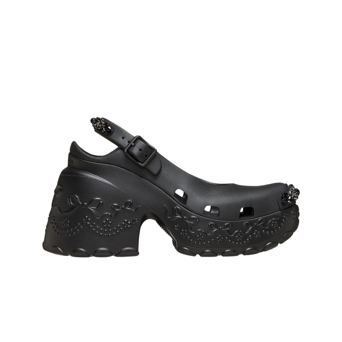 (W) 크록스 x 시몬 로샤 플랫폼 클로그 블랙