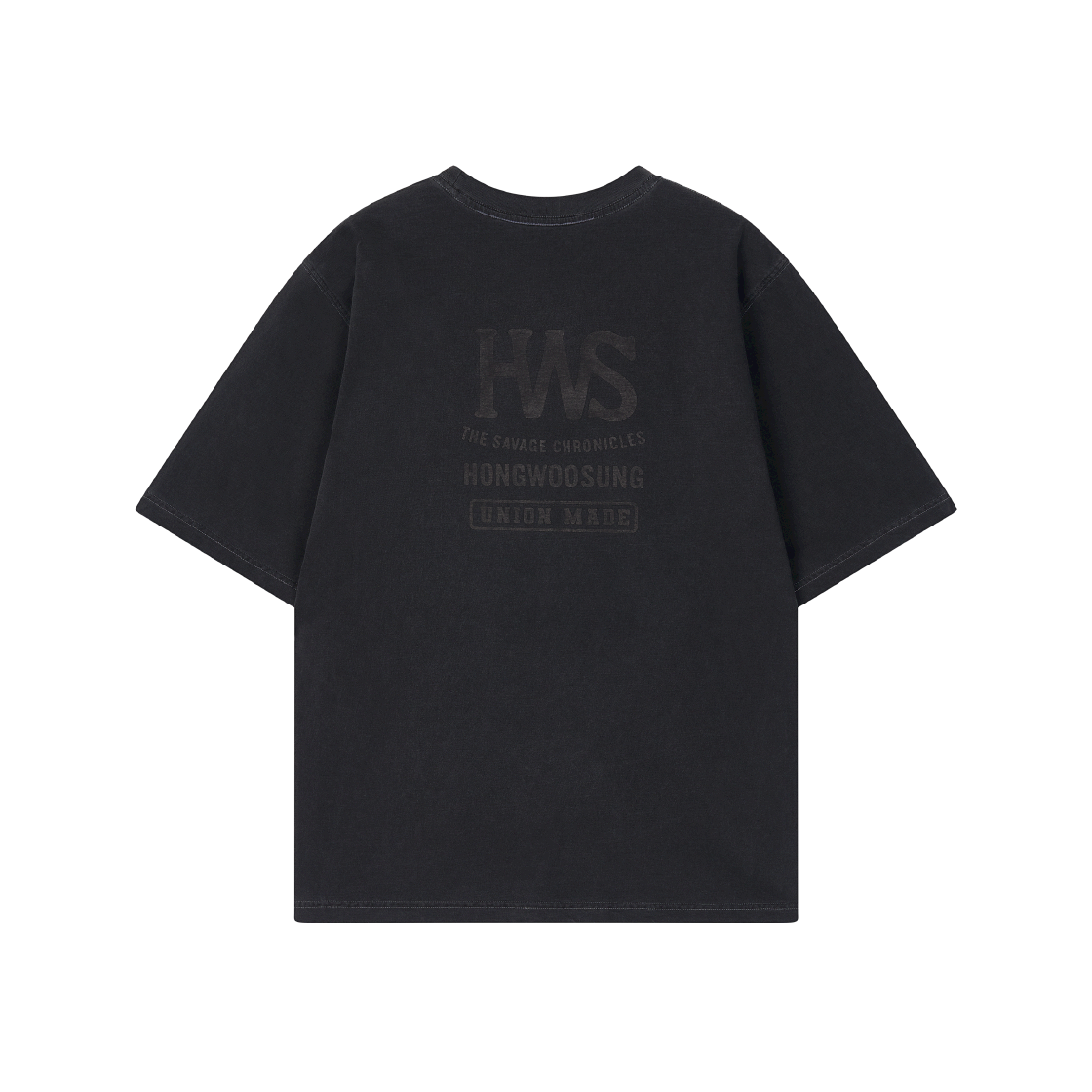 홍우성 피그먼트 포켓 로고 티셔츠 블랙(Hongwoosung Pigment Pocket Logo T-Shirts Black) - 2