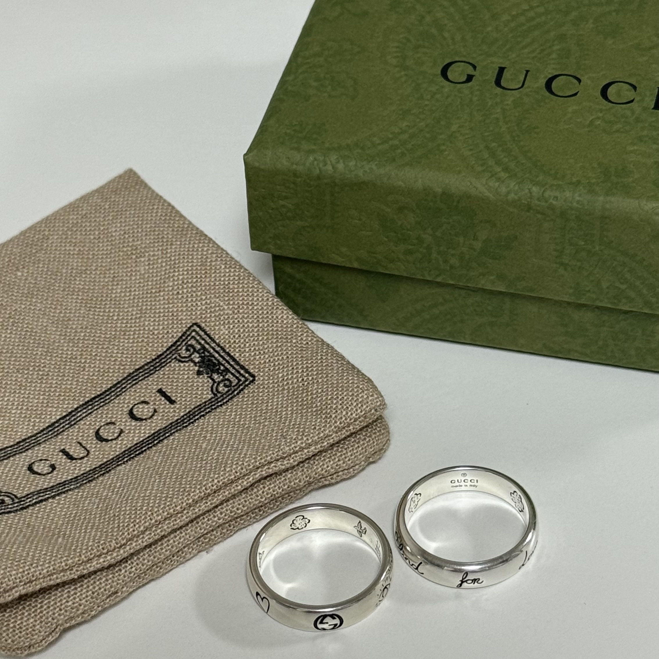 Gucci Blind For Love Ring Silver 착용 스타일