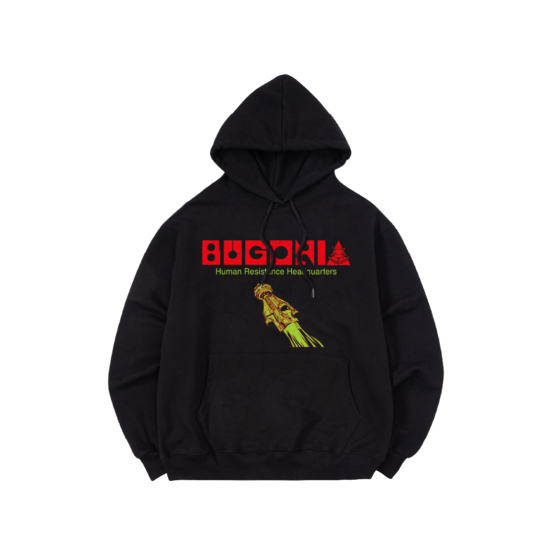 모스키토 머더러스 x 부고니아 휴먼 레지스탄스 헤드쿼터 후디 블랙(Mosquito Murderers x BUGONIA Human Resistance Headquarters Hoodie)