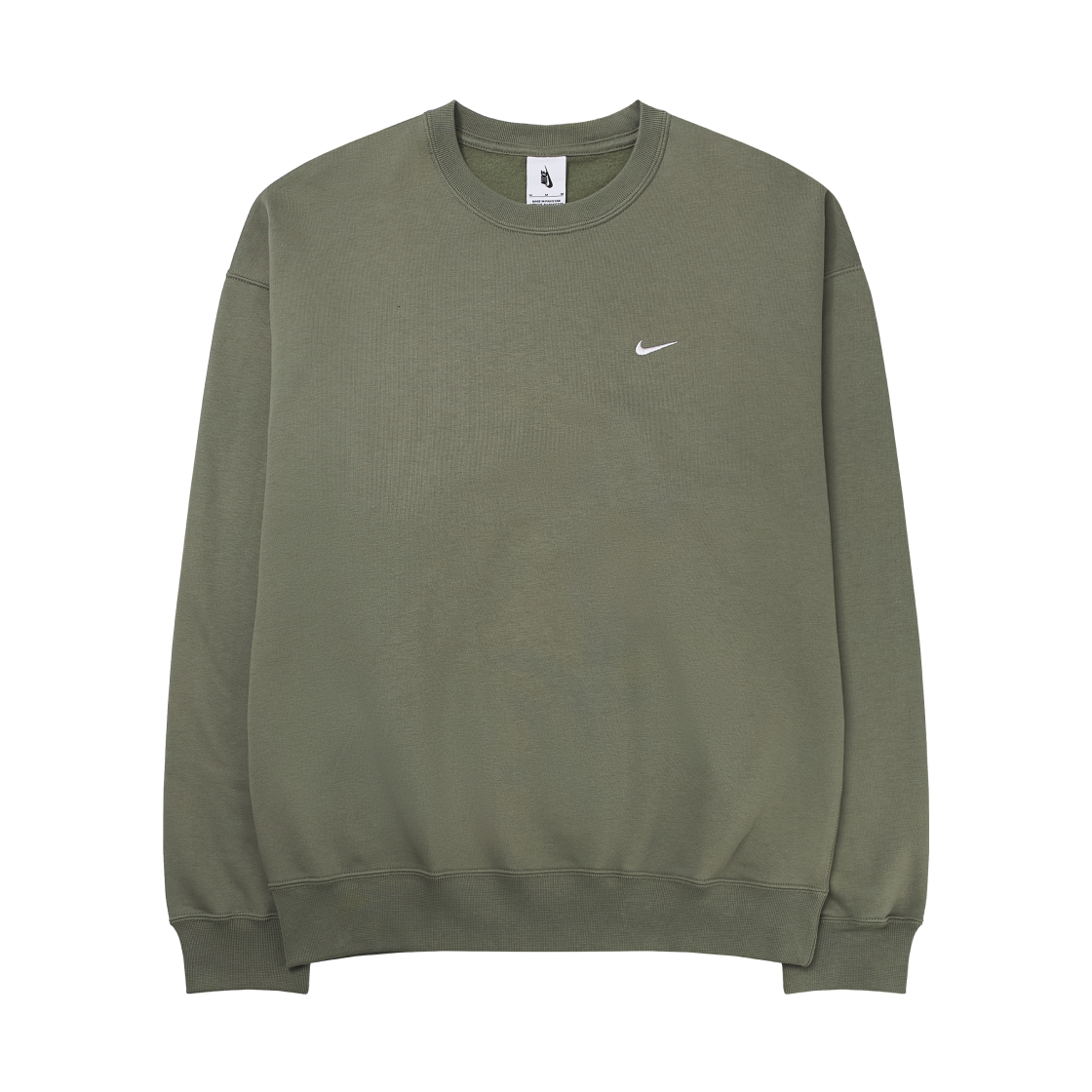DX1362-320 Nike Solo Swoosh Fleece Crew Sweatshirt  Light Army White - Asia