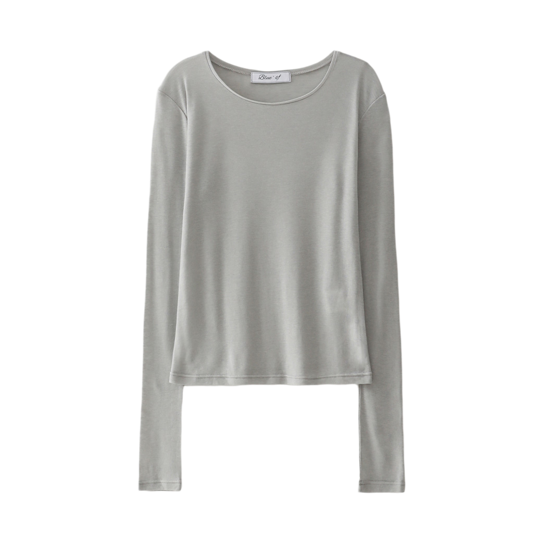 블루 선플라워 레이어드 롱슬리브 티셔츠 그레이(Blue Sunflower Layered Long Sleeve T-Shirt Grey)