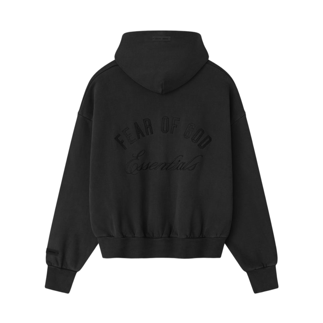에센셜 엠브로이더드 클래식 풀 집업 후드 빈티지 블랙 - 25FW(Essentials Embroidered Classic Full Zip Hoodie Vintage Black - 25FW)