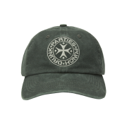 Punch Drunk Parties Circle Logo Washed Ball Cap Green