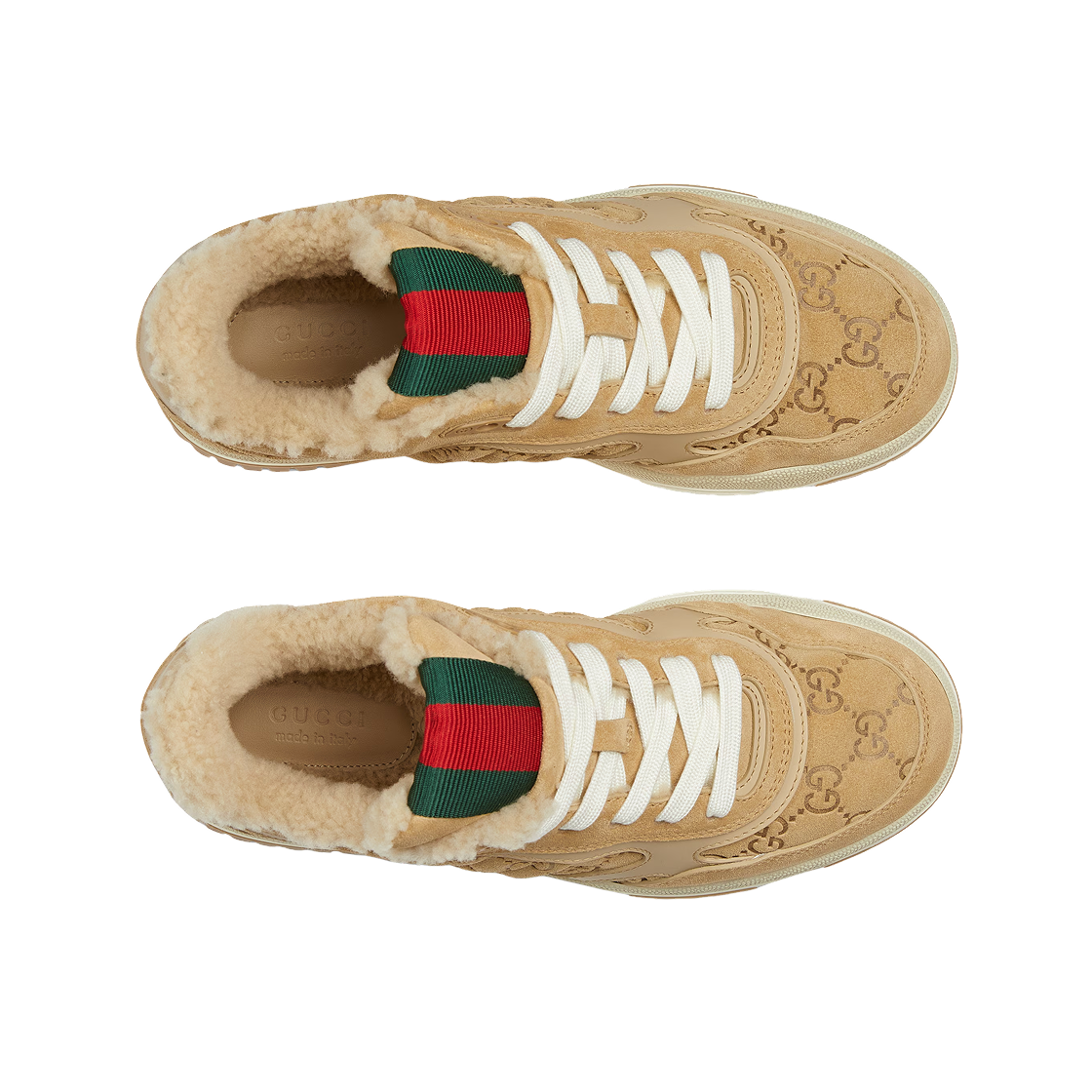 (W) 구찌 리웹 스니커즈 라이트 브라운((W) Gucci Re-Web Sneakers Light Brown) - 2