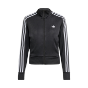 (W) Adidas Firebird Adicolor Knit Track Top Black White - KR Sizing