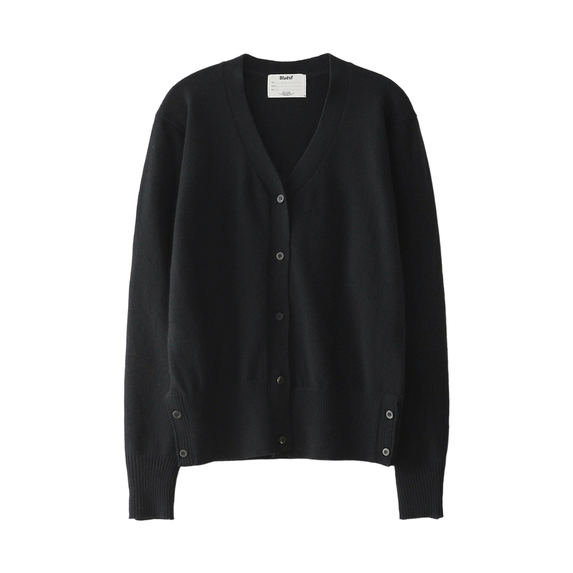 블루 선플라워 블룸 램스 울 가디건 블랙(Blue Sunflower Bloom Wool Cardigan Black)