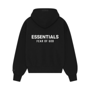 Essentials Classic Full Zip Up Hoodie Vintage Black - 25FW