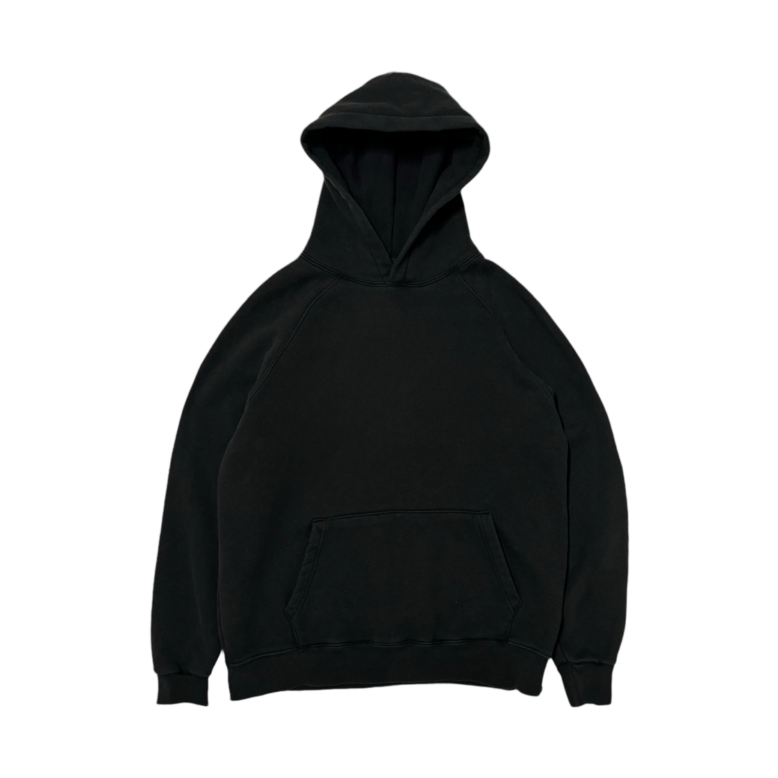 - HTAE 90s Heavyweight Gym Hoodie Black Faded