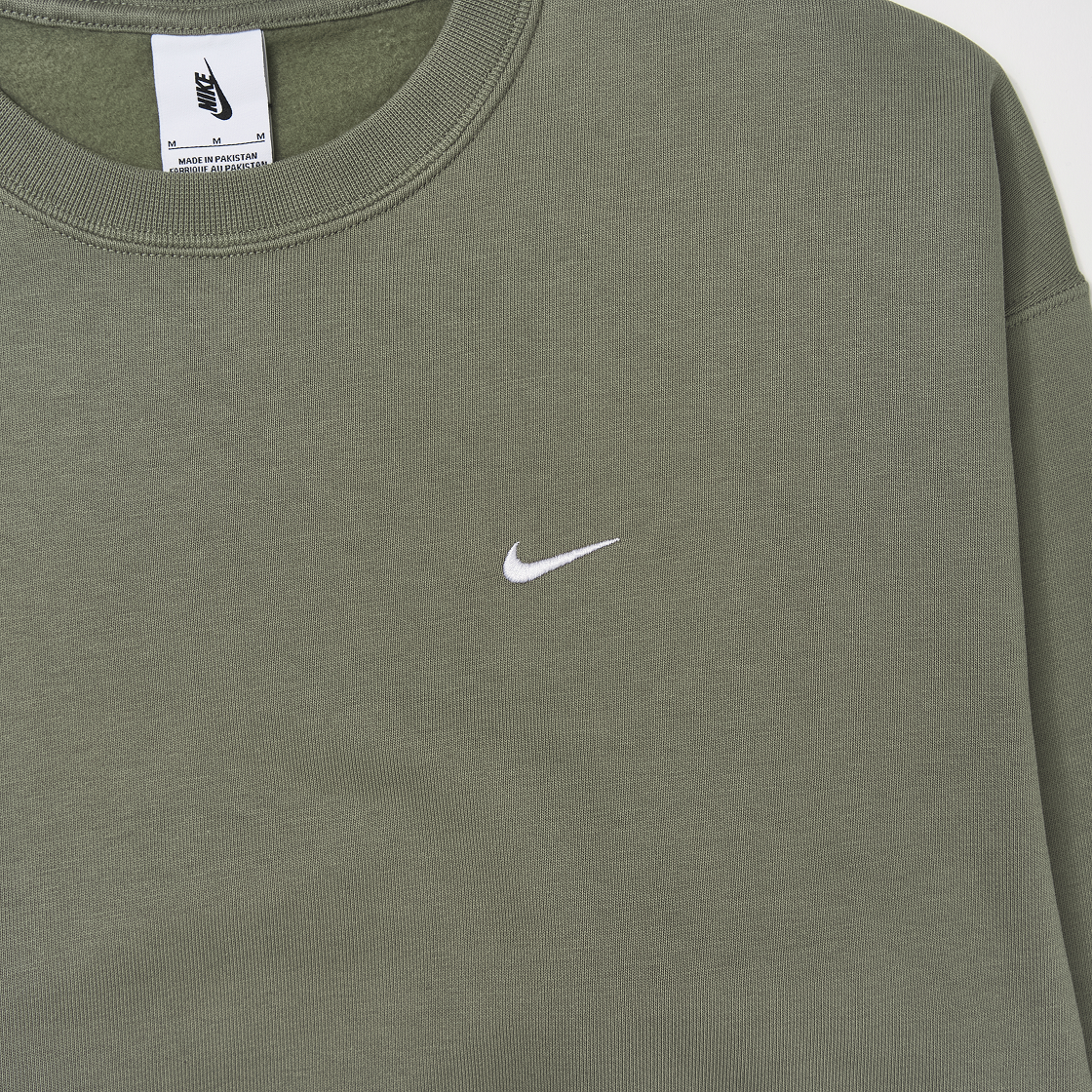 나이키 솔로 스우시 플리스 크루 스웨트셔츠 라이트 아미 화이트 - 아시아(Nike Solo Swoosh Fleece Crew Sweatshirt Light Army White - Asia) - 3